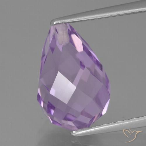 5.22ct 天然 ミディアムバイオレット アメジスト, ブリオレット, VS