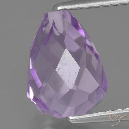 3.32ct 天然 薄いピンクがかった紫 アメジスト, ブリオレット, VS