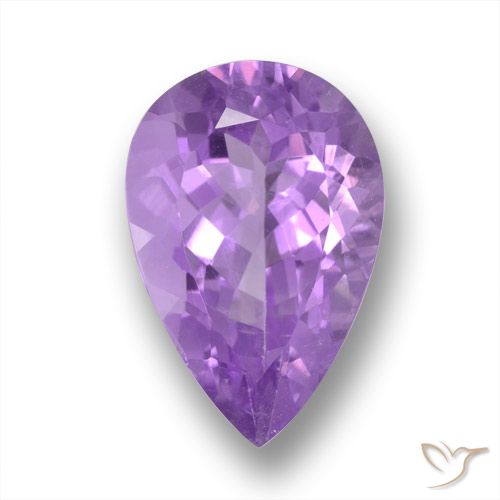 5.37ct 天然 パープルがかったバイオレット アメジスト, 洋梨の形, VS