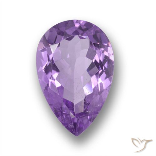 4.90ct 天然 パープルがかったバイオレット アメジスト, 洋梨の形, VS