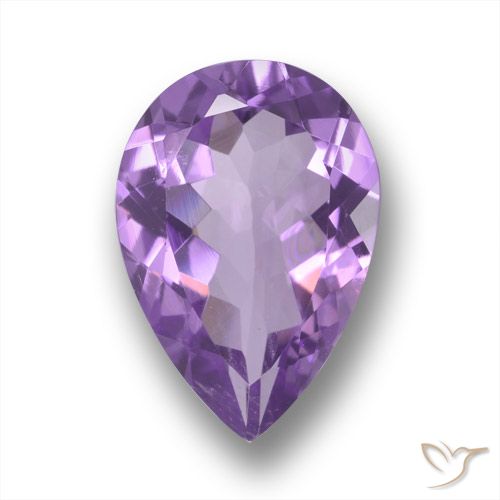 4.62ct 天然 パープルがかったバイオレット アメジスト, 洋梨の形, VS