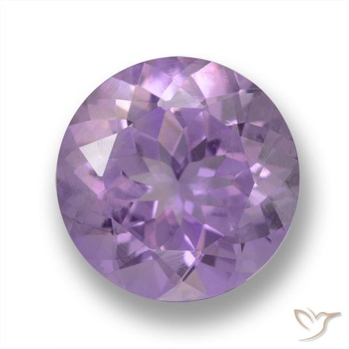 3.96ct 天然 ミディアムピンクバイオレット アメジスト, ラウンド, VVS
