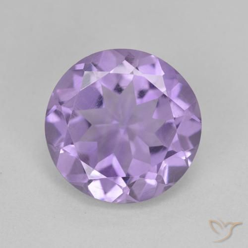 4.33ct 天然 ミディアムバイオレット アメジスト, ラウンド, VVS-VS