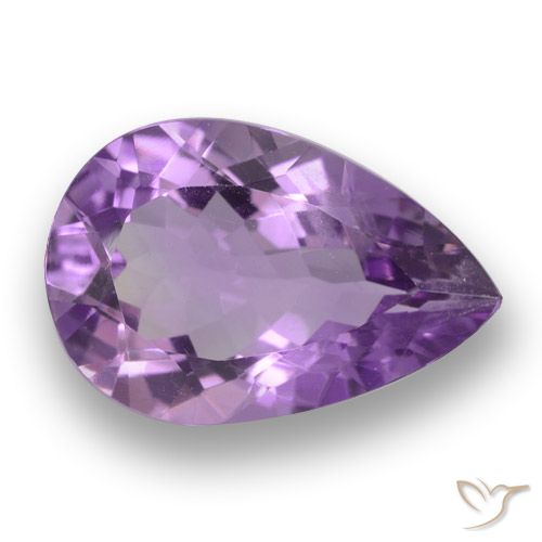 4.64ct 天然 ミディアムバイオレット アメジスト, 洋梨の形, VVS-VS