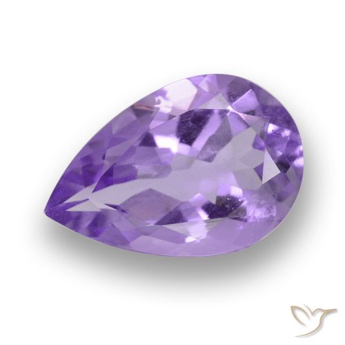 4.43ct 天然 ミディアムバイオレット アメジスト, 洋梨の形, VS