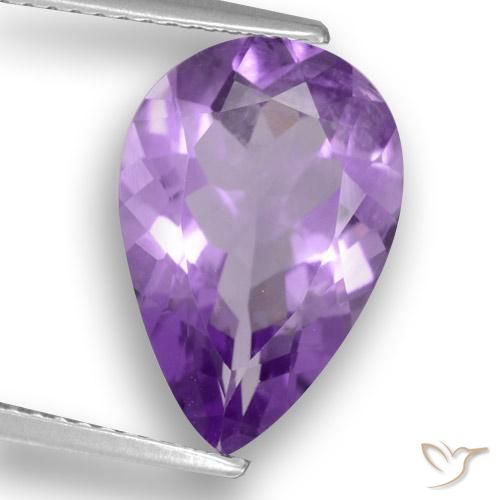 4.34ct 天然 ディープバイオレット アメジスト, 洋梨の形, VVS-VS
