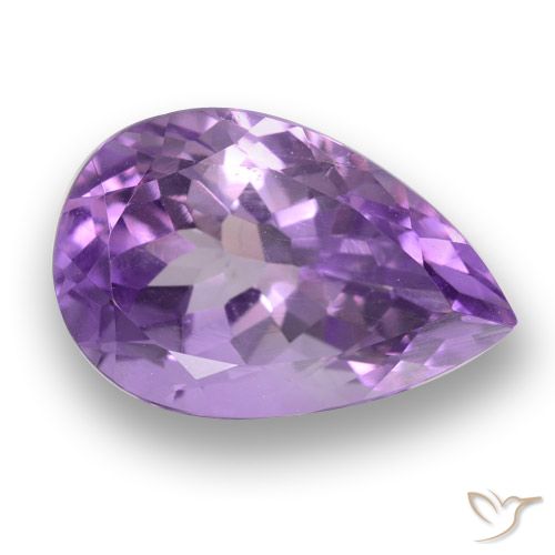 5.87ct 天然 ディープバイオレット アメジスト, 洋梨の形, VVS-VS
