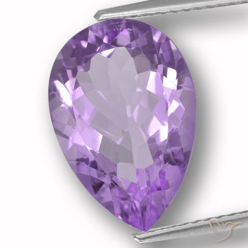 5.32ct 天然 ディープバイオレット アメジスト, 洋梨の形, VVS-VS