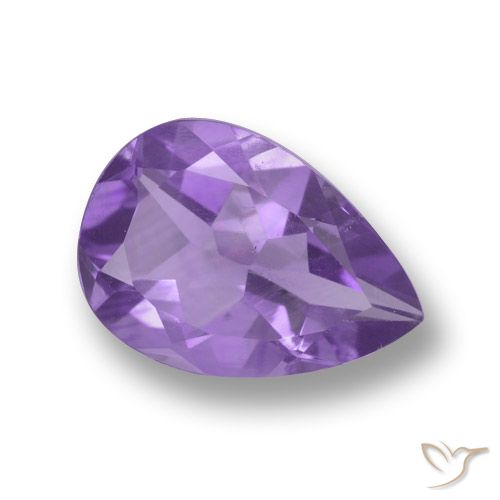 3.13ct 天然 ミディアムバイオレット アメジスト, 洋梨の形, VVS-VS