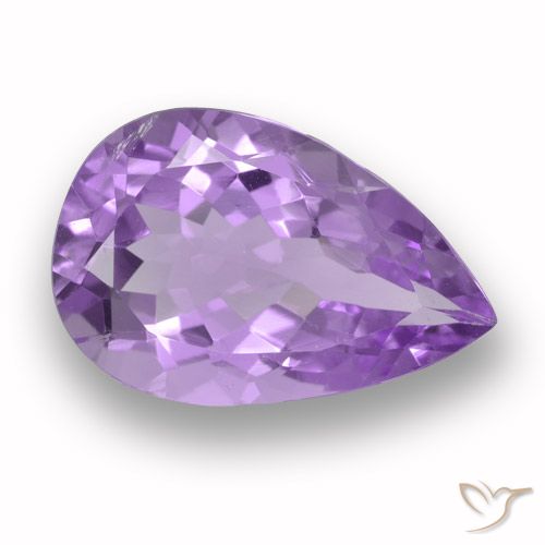 4.87ct 天然 ミディアムバイオレット アメジスト, 洋梨の形, VVS-VS