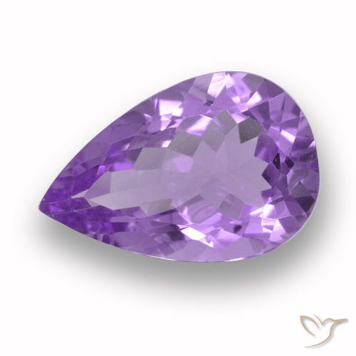 4.63ct 天然 ミディアムバイオレット アメジスト, 洋梨の形, VVS-VS