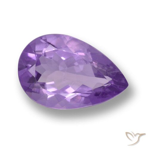 4.49ct 天然 ミディアムバイオレット アメジスト, 洋梨の形, VVS-VS