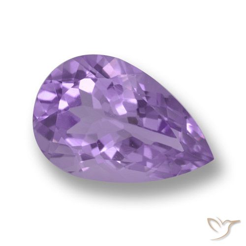 4.94ct 天然 ピンクがかったバイオレット アメジスト, 洋梨の形, VVS