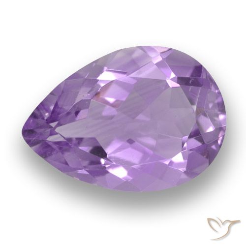 3.29ct 天然 ミディアムバイオレット アメジスト, 洋梨の形, VVS