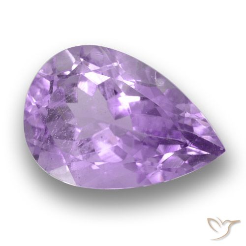 3.82ct 天然 ミディアムバイオレット アメジスト, 洋梨の形, VS