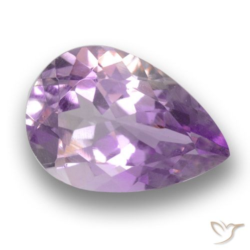 3.45ct 天然 ピンクがかったバイオレット アメジスト, 洋梨の形, VS