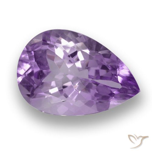 3.46ct 天然 ディープバイオレット アメジスト, 洋梨の形, VVS-VS