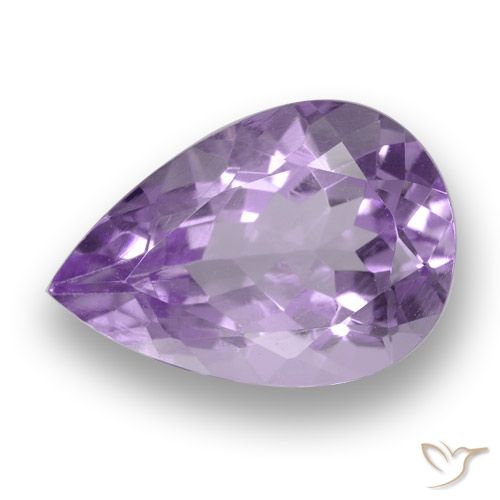 3.52ct 天然 ミディアムバイオレットピンク アメジスト, 洋梨の形, VVS