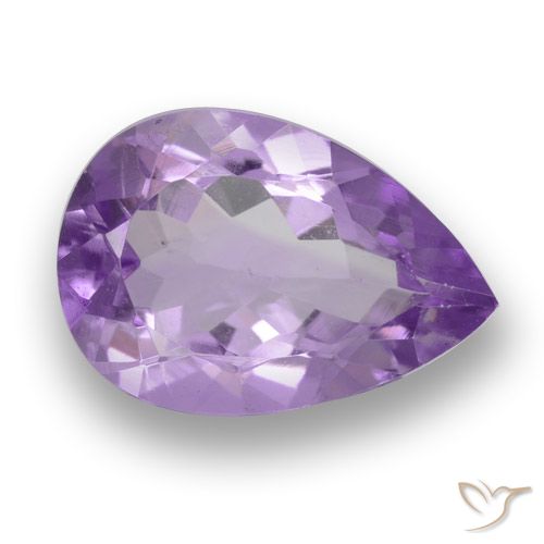 3.14ct 天然 ミディアムバイオレット アメジスト, 洋梨の形, VS