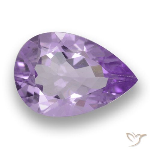 2.88ct 天然 ミディアムバイオレット アメジスト, 洋梨の形, VS