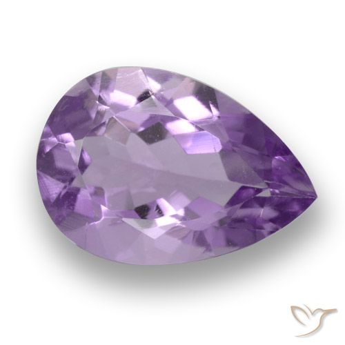 3.12ct 天然 ディープバイオレット アメジスト, 洋梨の形, VS