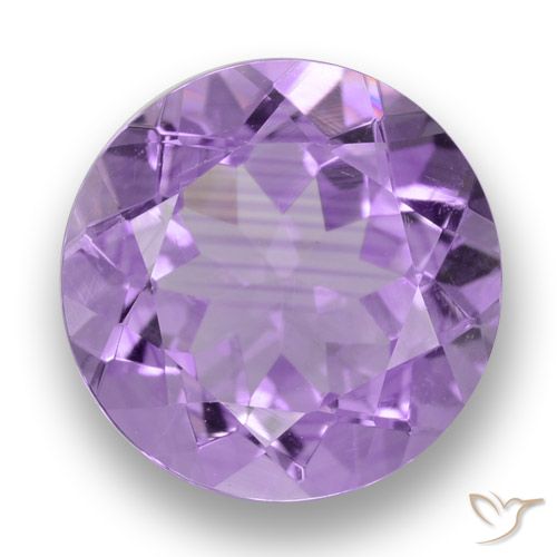 3.41ct 天然 ミディアムバイオレット アメジスト, ラウンド, VVS