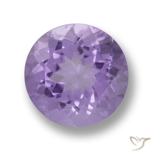 3.20ct 天然 ミディアムバイオレット アメジスト, ラウンド, VVS