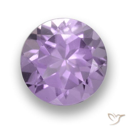 2.64ct 天然 ミディアム薄いバイオレット アメジスト, ラウンド, VS