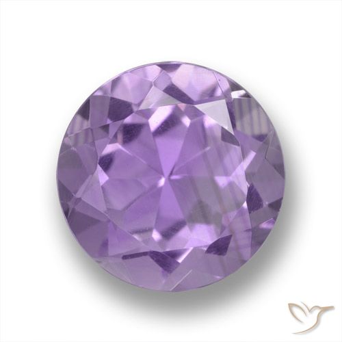 3.24ct 天然 ミディアム薄いバイオレット アメジスト, ラウンド, VVS