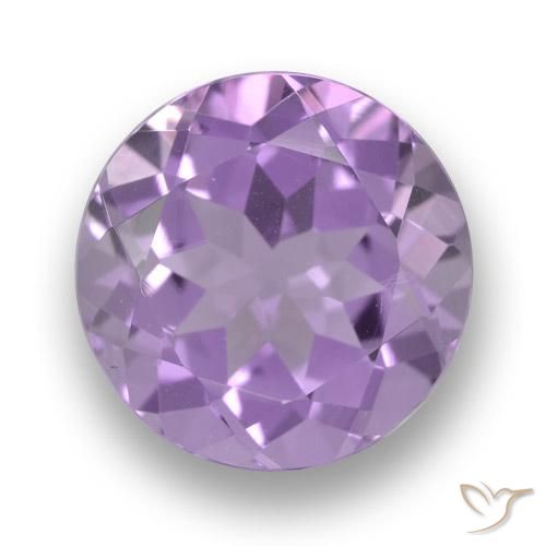 3.47ct 天然 ミディアムバイオレット アメジスト, ラウンド, VVS