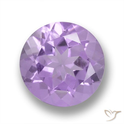 3.20ct 天然 ミディアムバイオレット アメジスト, ラウンド, VVS