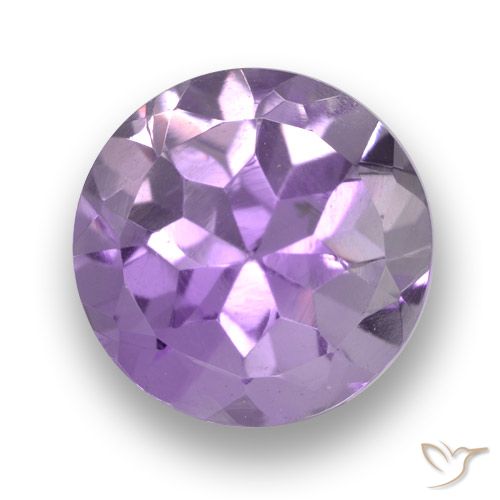 2.37ct 天然 ミディアム薄いバイオレット アメジスト, ラウンド, VVS-VS