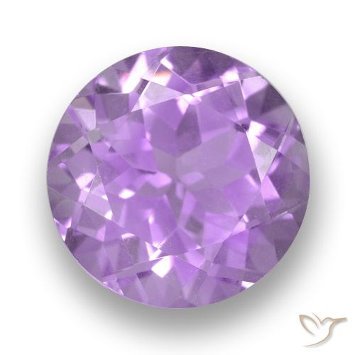3.71ct 天然 パープルがかったバイオレット アメジスト, ラウンド, VS