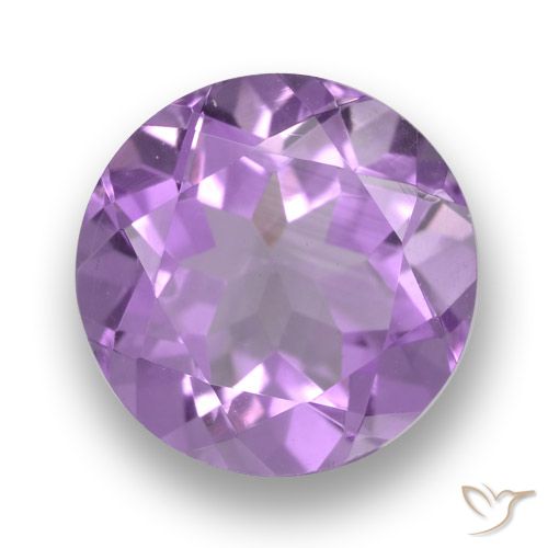 2.52ct 天然 ミディアムピンクがかったバイオレット アメジスト, ラウンド, VVS