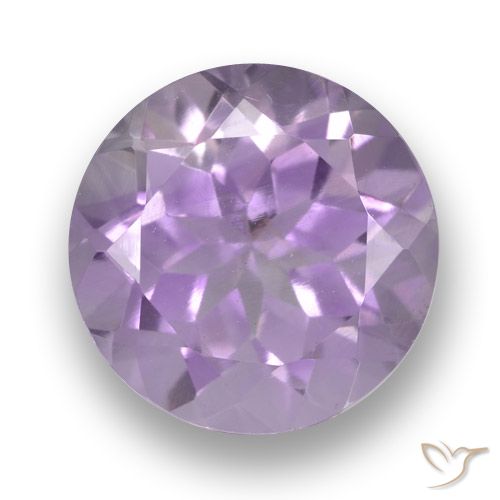 3.49ct 天然 ライトバイオレット アメジスト, ラウンド, VVS