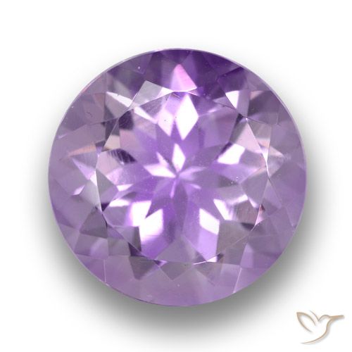 4.70ct 天然 ピンクがかったバイオレット アメジスト, ラウンド, VVS-VS
