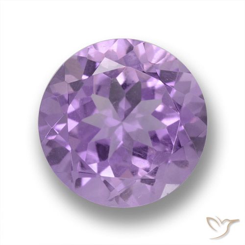 4.38ct 天然 ミディアムバイオレット アメジスト, ラウンド, VVS-VS