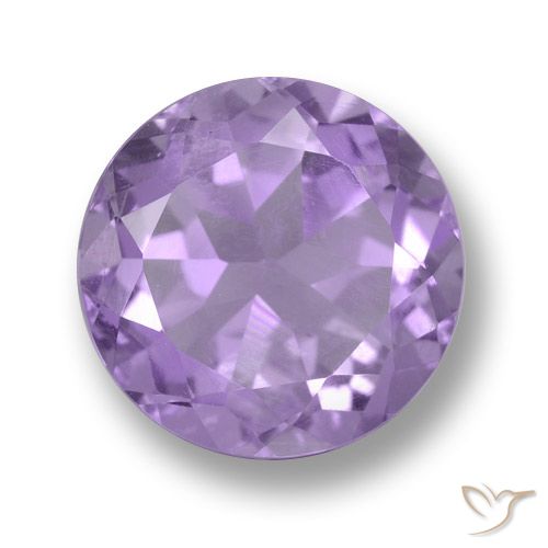 3.88ct 天然 ミディアムバイオレット アメジスト, ラウンド, VS