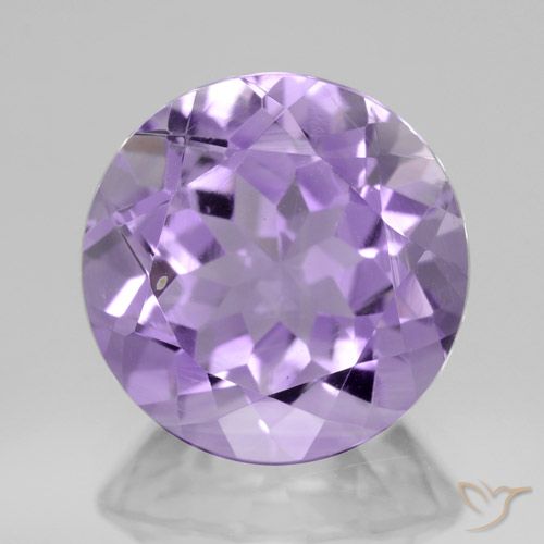 4.39ct 天然 ミディアムバイオレット アメジスト, ラウンド, VVS-VS