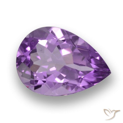 4.64ct 天然 ミディアムダークバイオレット アメジスト, 洋梨の形, VVS