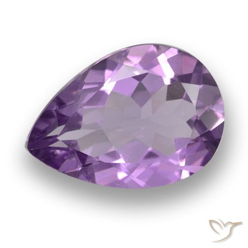 3.91ct 天然 ミディアムバイオレットピンク アメジスト, 洋梨の形, VVS-VS