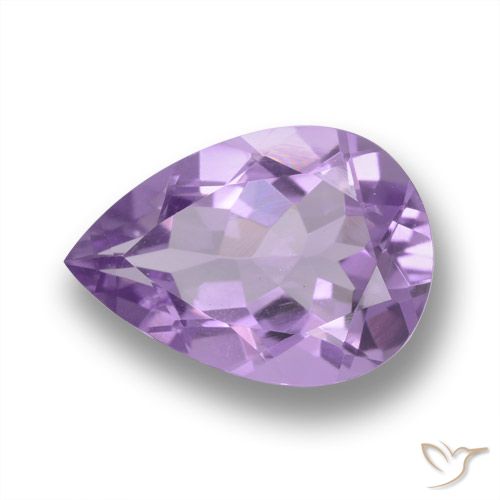 4.07ct 天然 ミディアムバイオレット アメジスト, 洋梨の形, VVS
