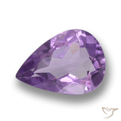 3.98ct 天然 ディープバイオレット アメジスト, 洋梨の形, VVS-VS