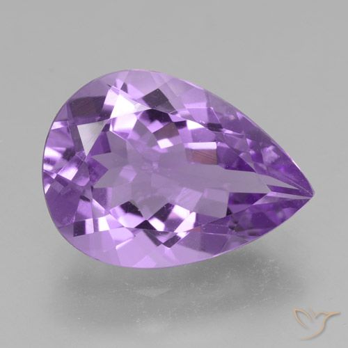 4.40ct 天然 パープルがかったバイオレット アメジスト, 洋梨の形, VVS