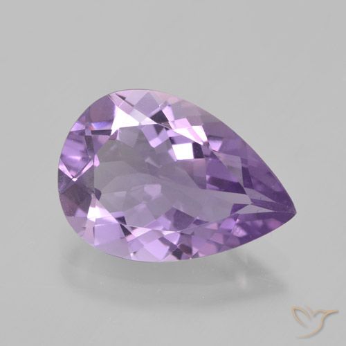 3.76ct 天然 ミディアムバイオレットピンク アメジスト, 洋梨の形, VVS-VS
