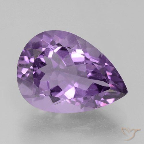 4.63ct 天然 濃いパープルがかったバイオレット アメジスト, 洋梨の形, VVS