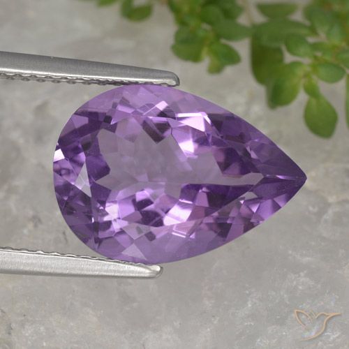 4.67ct 天然 濃いパープルがかったバイオレット アメジスト, 洋梨の形, VVS