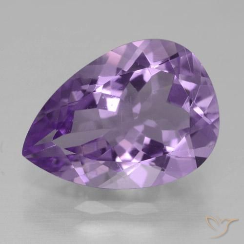 4.05ct 天然 ディープバイオレット アメジスト, 洋梨の形, VVS