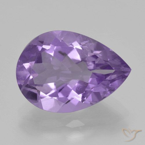 4.47ct 天然 ディープバイオレット アメジスト, 洋梨の形, VVS