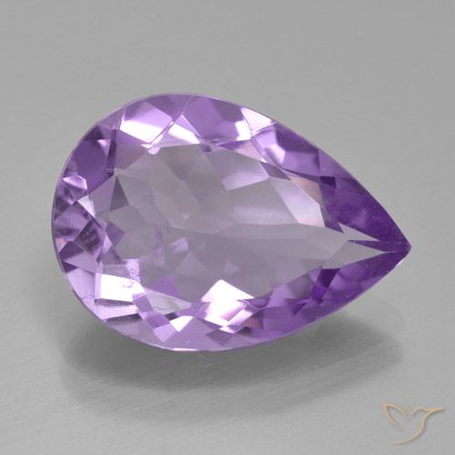 3.92ct 天然 ディープバイオレット アメジスト, 洋梨の形, VVS
